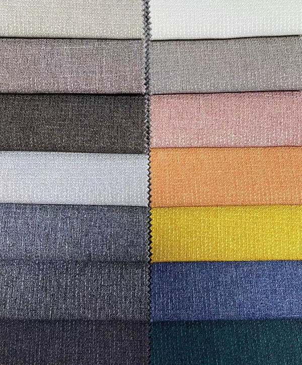 Bumpy feeling with non-woven backing weft knitting fabric